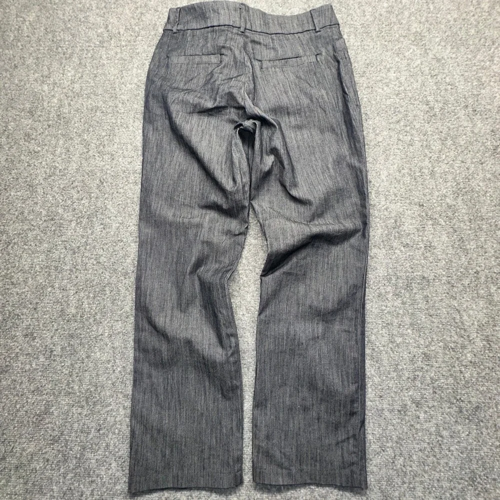 Lee Secretly Shapes Straight‎ Leg Mid Rise Pants 10 Short Gray Stretch